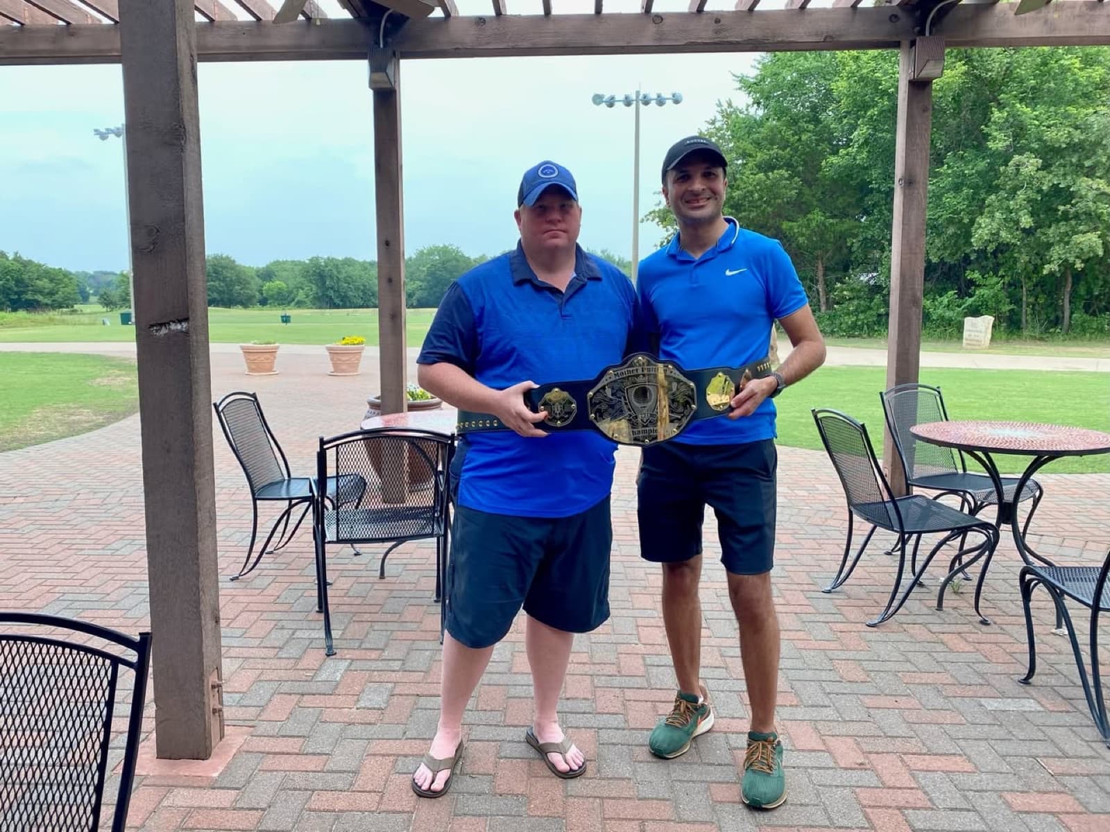 Clinton T. & Najam M. with the belt