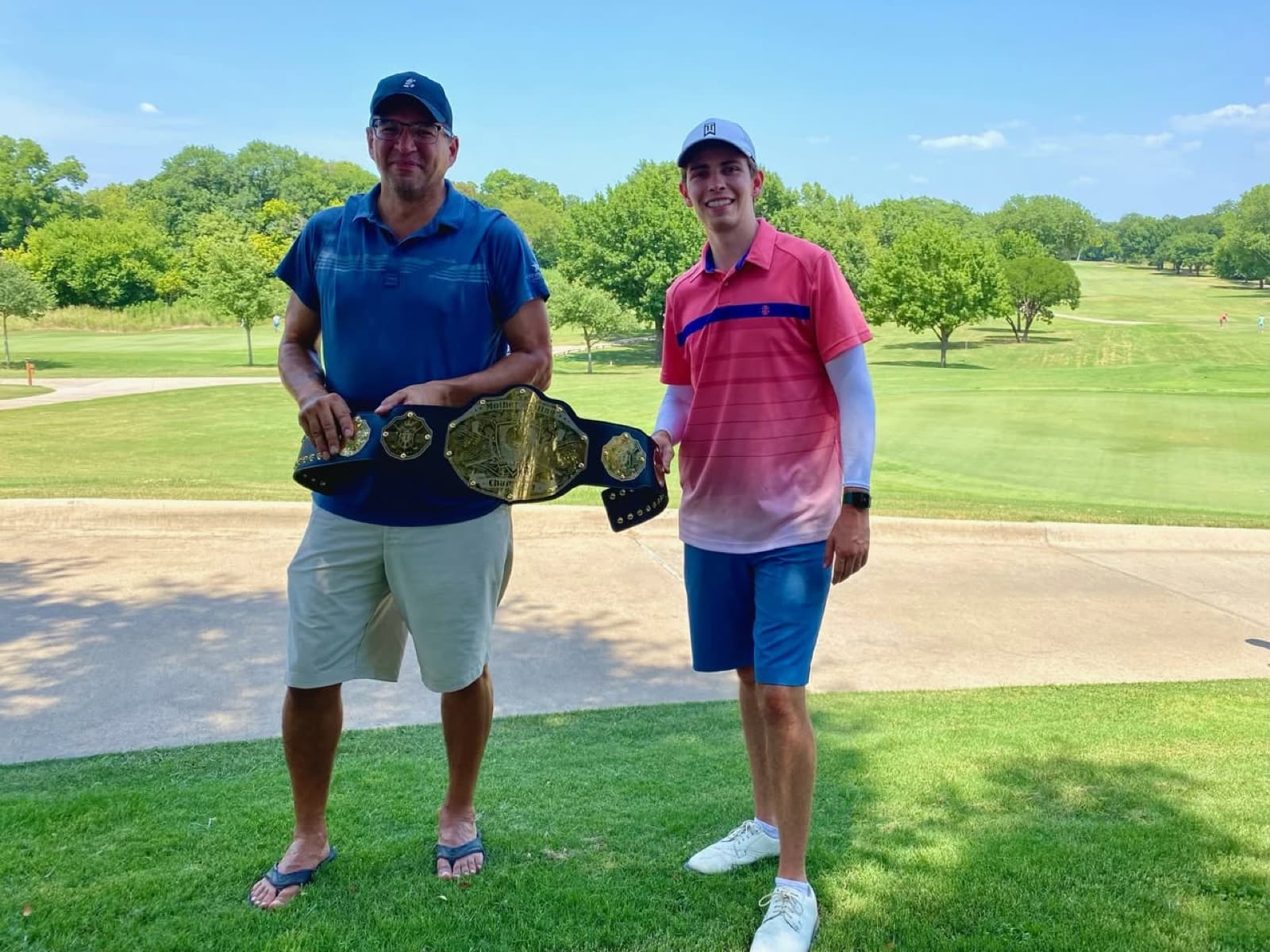 Chris T. & Grant H. with the belt